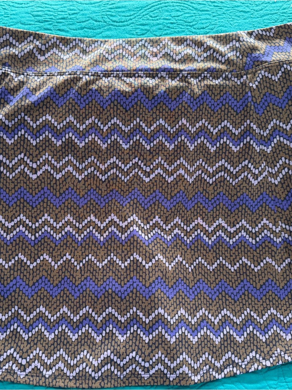 Women's Chevron Knit Skort in Brown and Purple